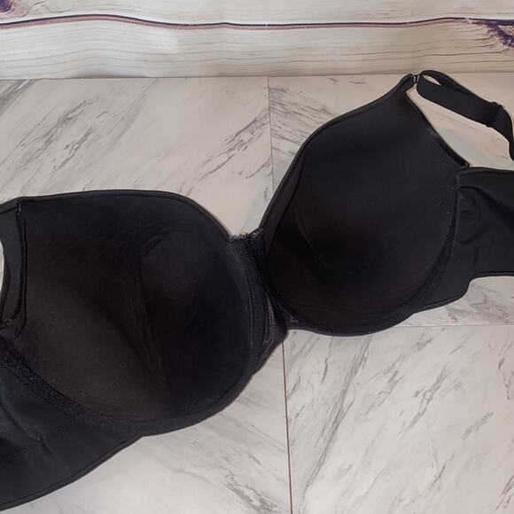 Cacique Black Invisible Backsmoother Lightly Lined Balconette Bra 44DD - Picture 7 of 10